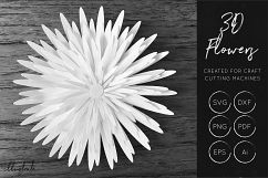 3D Flower SVG Cut Files - Flower SVG - Layered Flower DXF Product Image 4