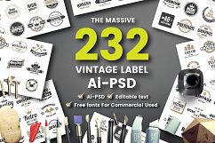 232 VINTAGE BADGE &amp; RIBBON Product Image 1