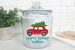 Warm Winter Wishes - Christmas SVG Cut File - DXF PNG EPS Product Image 9