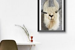 Cutest Llama Print Wall Art of my original llama felt paint Product Image 8