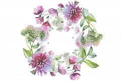 Wild Flowers watercolor PNG set Product Image 9