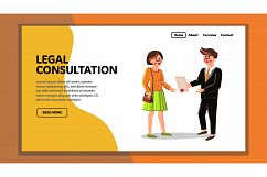 Legal Consultation Service Of Businesswoman Vector Product Image 1