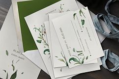 Green Foliage Wedding Invitation Suite Product Image 4