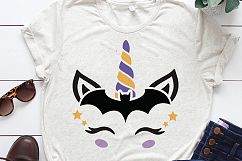 Halloween Unicorn Face SVG DXF Cut File, Unicorn Face SVG Product Image 2