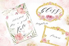 Watercolor flower clipart. Bliss. Product Image 5