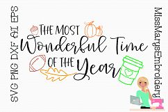 The Most Wonderful Time of the Year SVG Cutting File PNG DXF Product Image 1