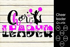 Cheer leader quote svg cutting files,women,female,girl quote Product Image 1