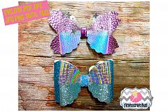 Scalloped Hair Bow Twin Set Template. Product Image 1