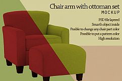 Chair arm with ottoman Mockup Product Image 4