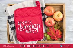 Pot Holder Mock up, Fall, Christmas, styled photo JPEG II Product Image 1