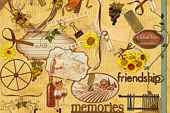 Tuscan Sunset Clip Art &amp; Element Pack- 44 Piece Set Product Image 2