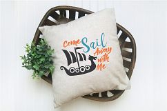 Come Sail Away With Me SVG - Viking SVG Cut File - DXF EPS Product Image 4
