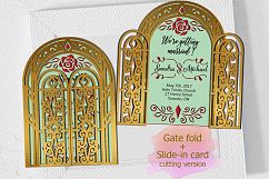 Sidi Bou style door gate fold wedding invitation cutting svg Product Image 2