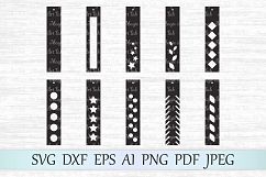 Rectangle earrings SVG, Earrings cut files, PNG, DXF, EPS Product Image 1