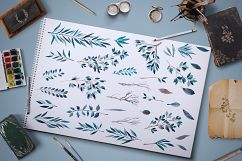 Foliage.Watercolor leaves collection Product Image 6