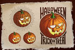 Halloween Pumpkin Engraving Style Product Image 4