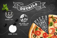 6 Hand Drawn Pizza Slice Badges Product Image 3