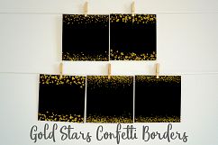 Gold Stars Confetti Borders Pack Product Image 3