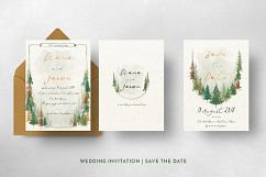 Watercolor Forest Wedding Invitation Suite Product Image 7