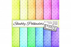 Shabby Polkadots Digital paper - 12 Pastel Colors Product Image 1
