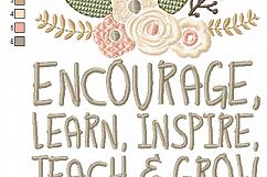 Teachers Day, Thank You Teacher, Quote for Teacher Embroidery Design Instant Download Digital File Hoop 4x4 5x7 6x10 Product Image 6