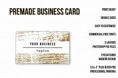 Gold Paint Strokes Business Card Template Product Image 1