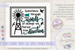 NEW!! Farmhouse Windmill Winds of Change SVG DXF LL257A Product Image 1