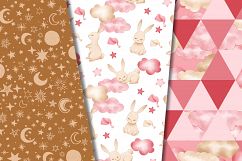 Good night bunny pattern in pink Product Image 5