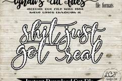 Shit just got real//cake topper/cupcake topper// SVG/EPS/DXF File Product Image 1