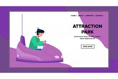 Attraction Park Entertainment Teenager Vector Product Image 1