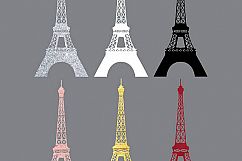 Eiffel Tower Silhouette Clipart Product Image 3