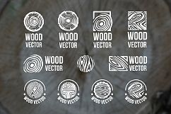 Set of wood rings texture logo Product Image 1