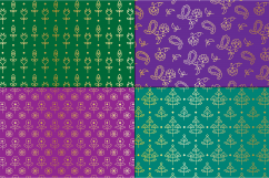 Gold Metallic Paisley Patterns Product Image 3