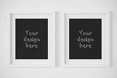 Set of 2 white matted frame mockup Product Image 1