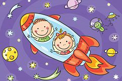 Kids playing bundle - happy kids playing different games Product Image 14