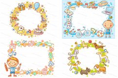 Cartoon frames bundle, collection, school, animals, kids Product Image 2