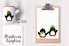 Cute Penguins, December Christmas Graphics Product Image 2