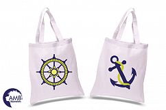Nautical Whales clipart, graphics, illustrations AMB-518 Product Image 2