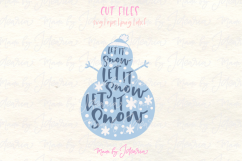 Let it snow Snowman Christmas Svg Product Image 1