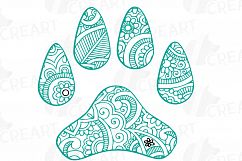 Dog footprint doodle clip art, hand drawn illustration of dog paw print. Vector design for T-shirt, greeting card or poster. png, svg files Product Image 11