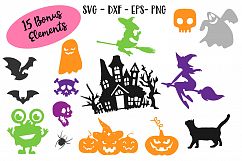 SVG Halloween Bundle -16 Cutting files and 15 Bonus Halloween Elements - Cut Ready SVG for Halloween Product Image 2