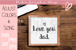 Love Svg, Dad Svg, Mom Svg, Mum Svg, Love You Svg Bundle Product Image 2