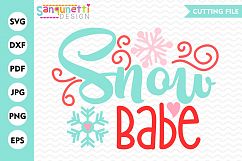 Snow Babe SVG, Snowflake svg, Christmas svg, winter svg Product Image 1