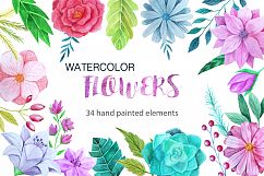 Watercolor Flower Pack Product Image 1