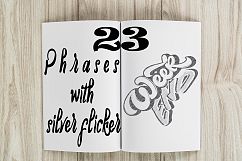 23 phrases with silver flicker Product Image 1