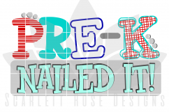 Pre-K Nailed It - Boy SVG Product Image 2