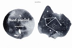 Zodiac Constellations &amp; Moon clipart Product Image 2