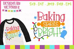 Baking spirits bright, Christmas, SVG, DXF, PNG Product Image 1