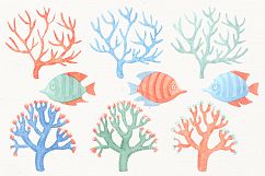 Sea inhabitants clipart collection Product Image 6
