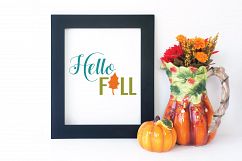 Hello Fall SVG - Fall SVG Cut File - DXF EPS PNG JPG PDF AI Product Image 3